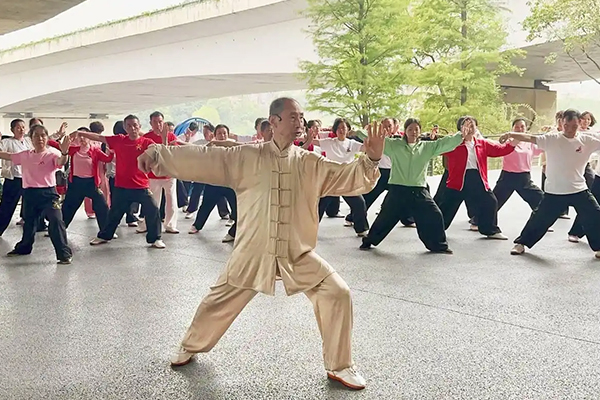 把太极培训送到群众晨练点——岳阳市太极拳协会下沉一线开展公益辅导